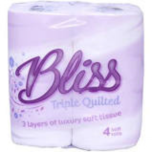 Bliss 3ply Luxury Quilted Toilet Roll
